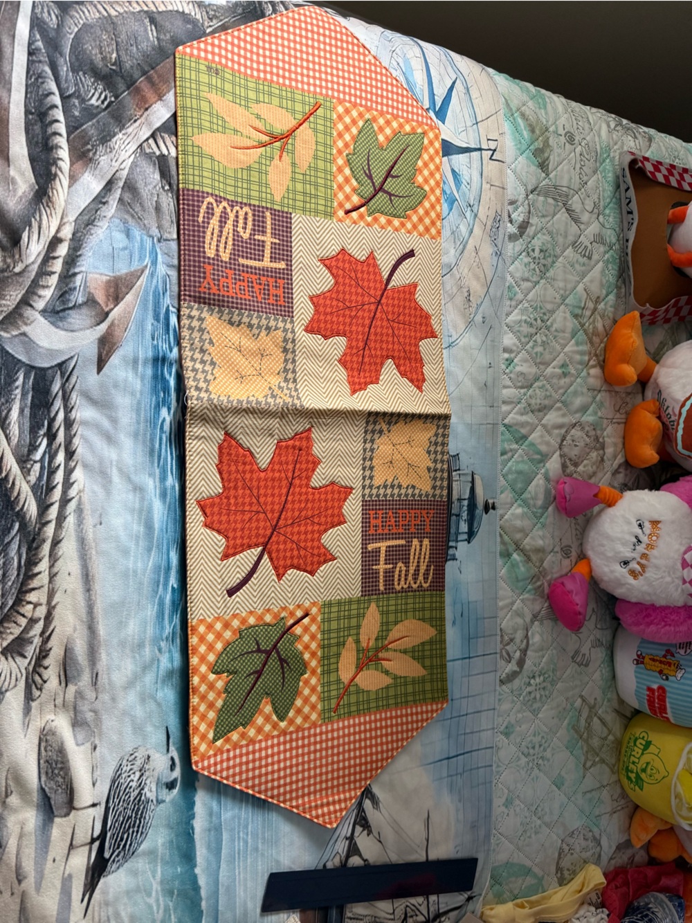 Set of 4 Autumn Leaf Table Placemats & Fall Table Runner